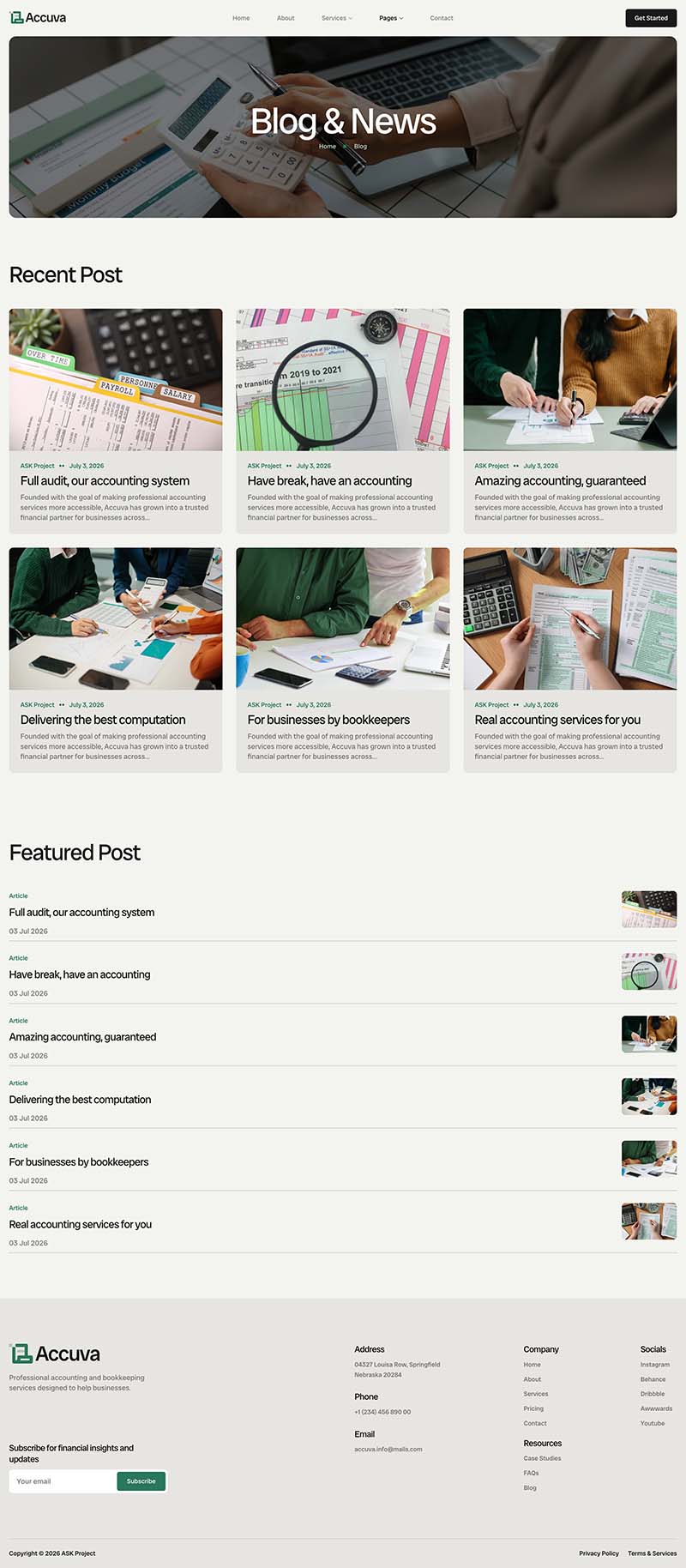 Blog — Accuva - Accounting & Bookkeeping Service Elementor Template