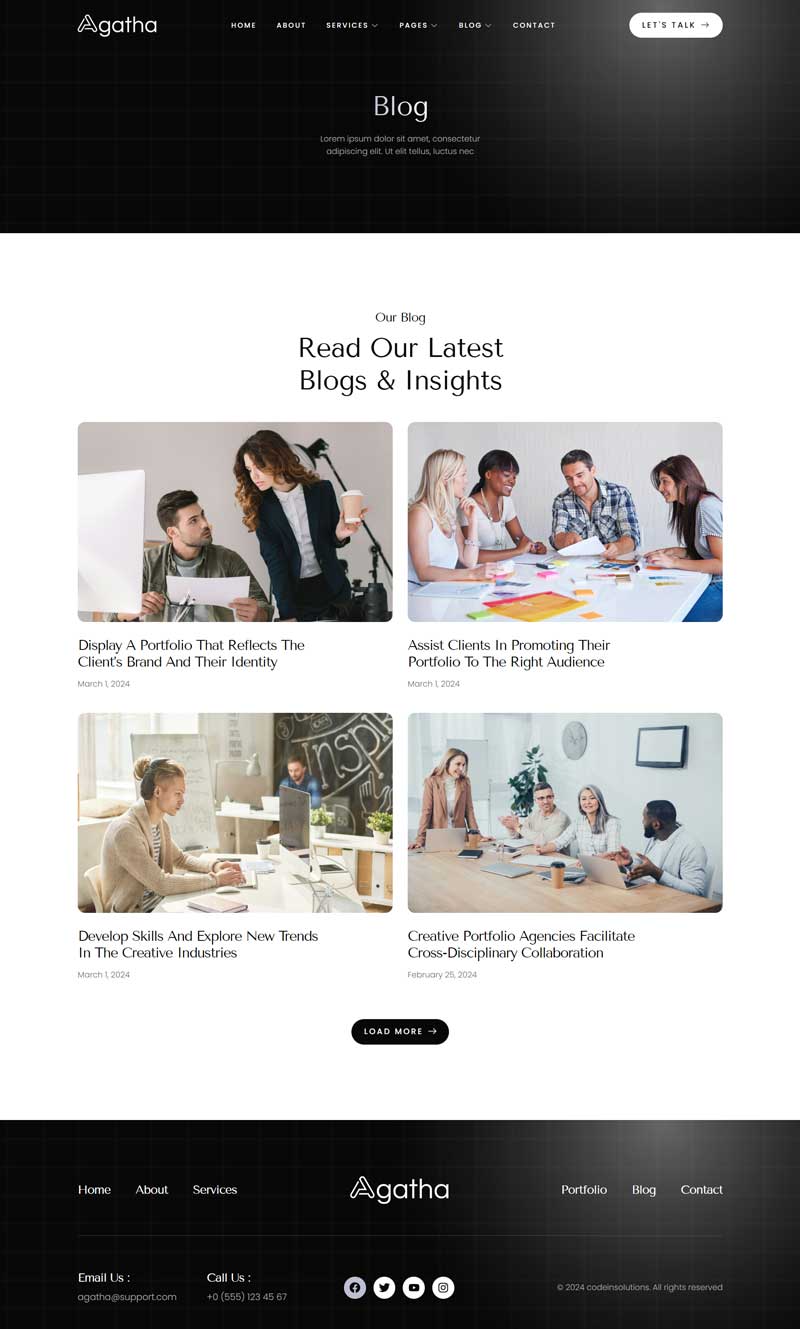 Blog — Agatha - Creative Portfolio & Agency Elementor Template