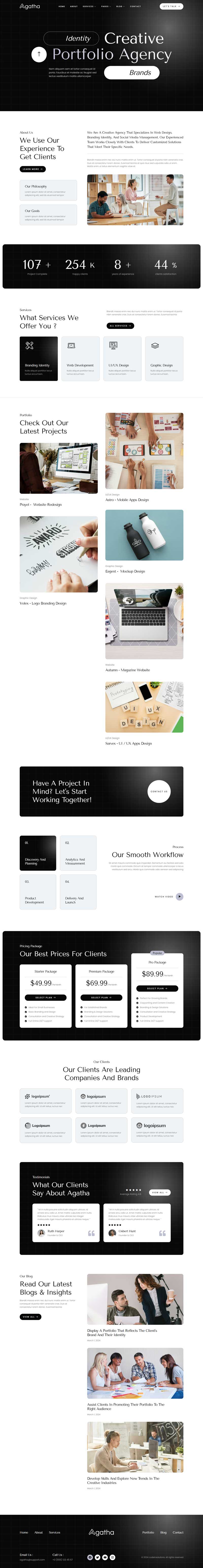 Home — Agatha - Creative Portfolio & Agency Elementor Template