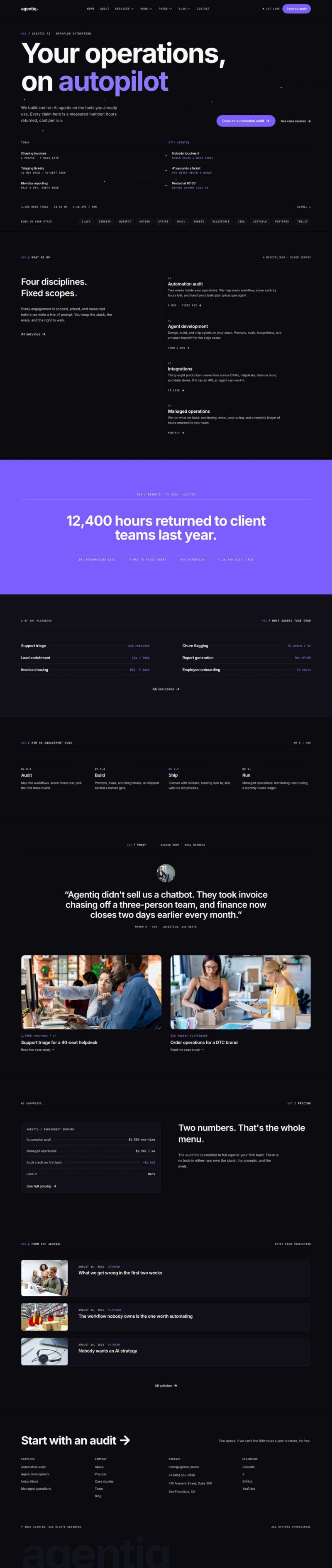 Home — Agentiq - Agentic AI & Workflow Automation Agency Elementor Template