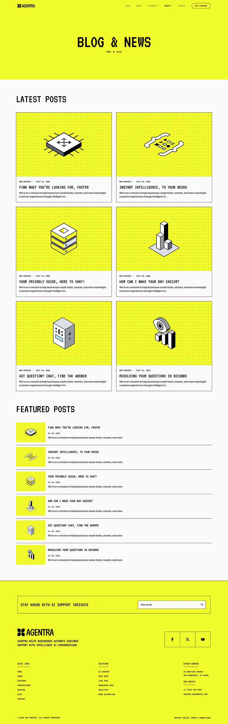 Blog — Agentra – AI Customer Service Elementor Template