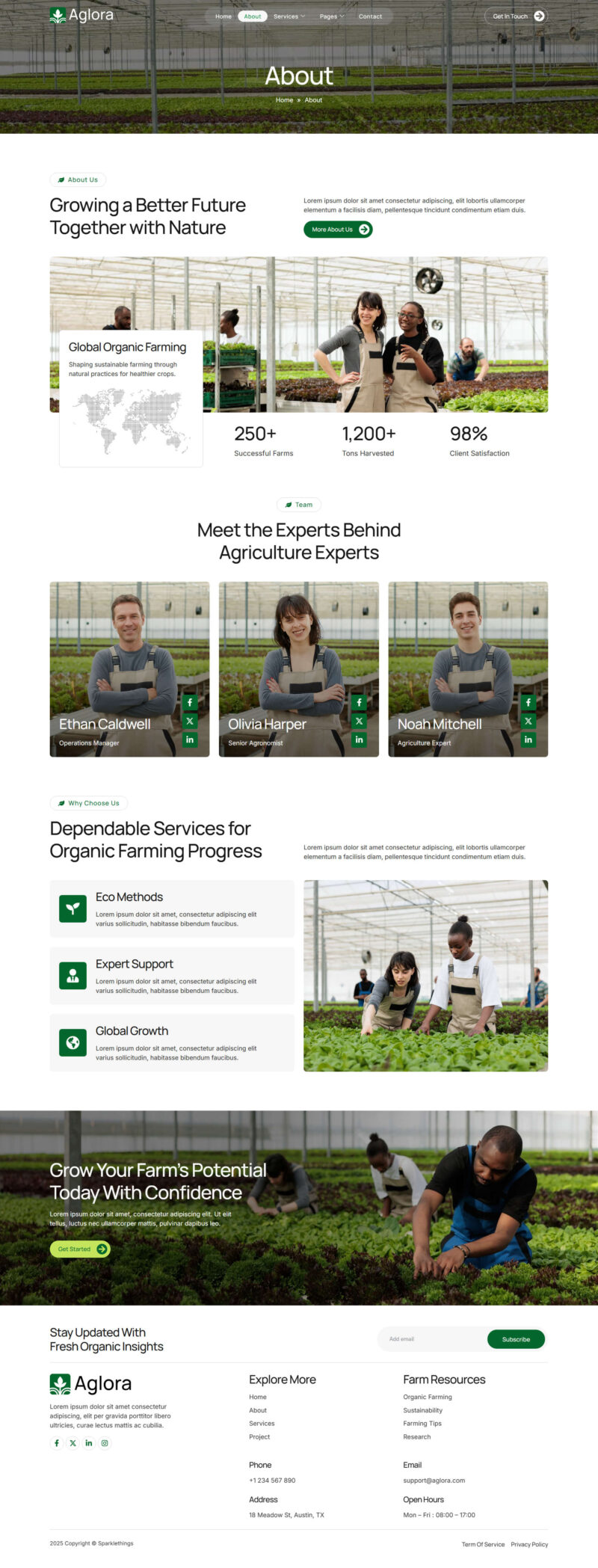 About — Aglora - Agriculture & Organic Farming Elementor Template