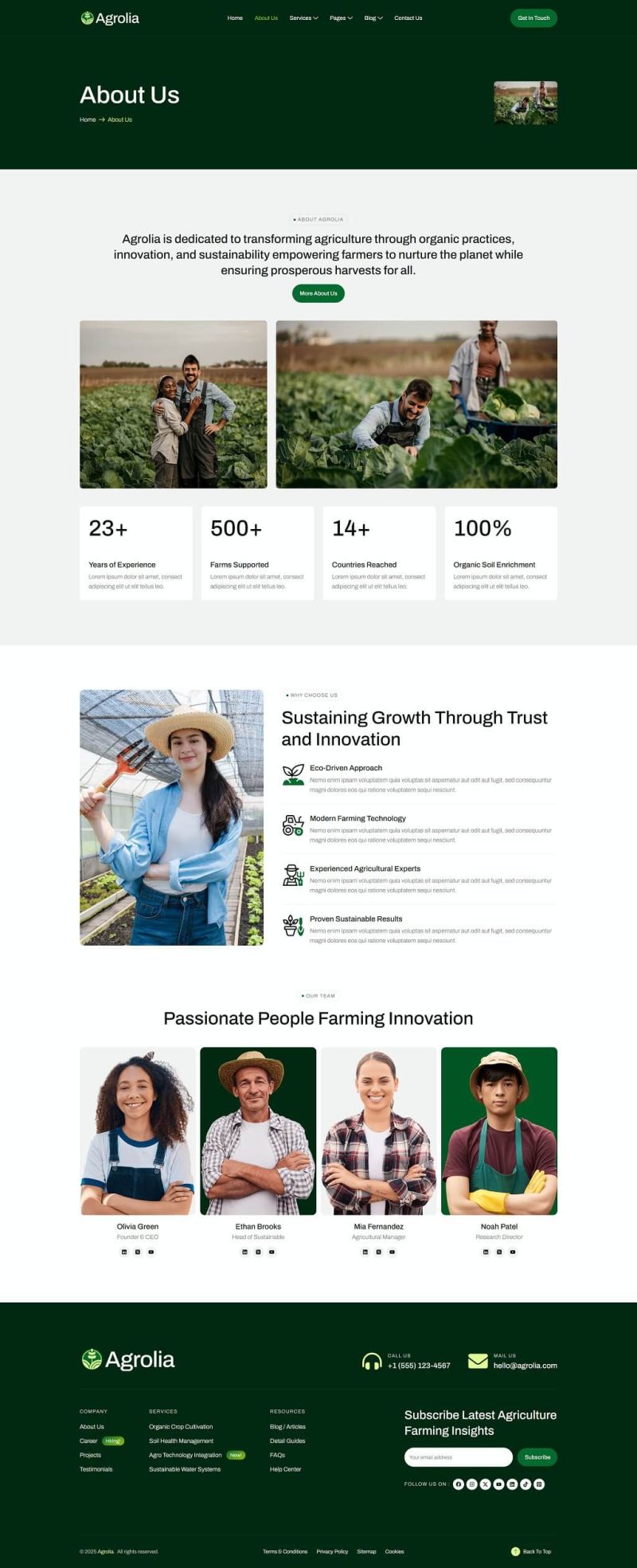 About Us — Agrolia - Agriculture & Organic Farming Elementor Template