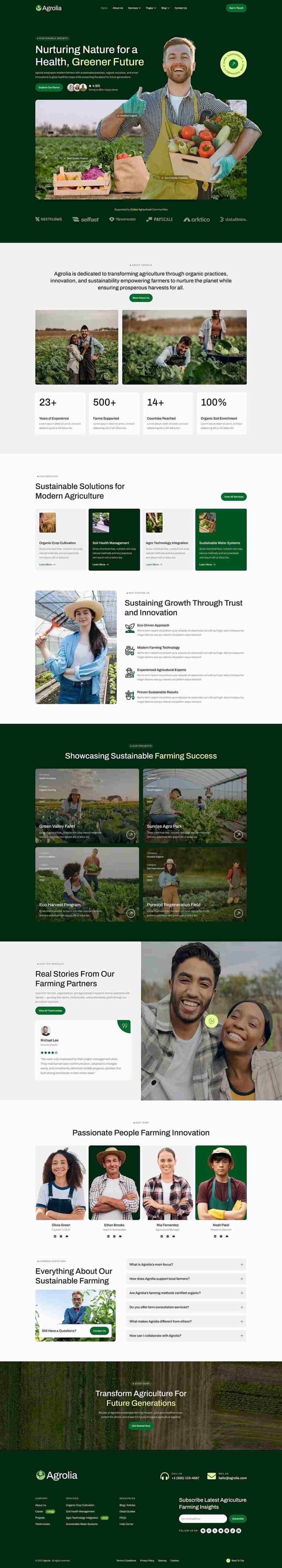 Home — Agrolia - Agriculture & Organic Farming Elementor Template