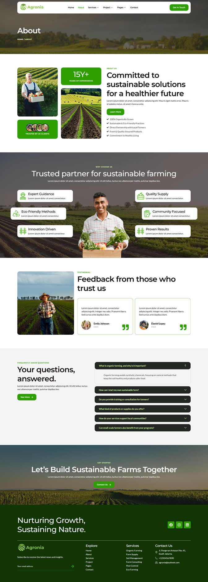About — Agronia - Agriculture & Organic Farming Elemenntor Elementor Template