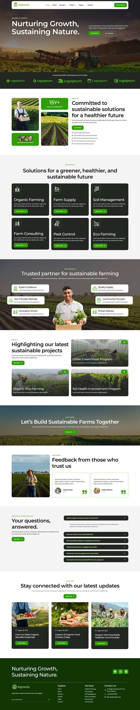 Home — Agronia - Agriculture & Organic Farming Elemenntor Elementor Template