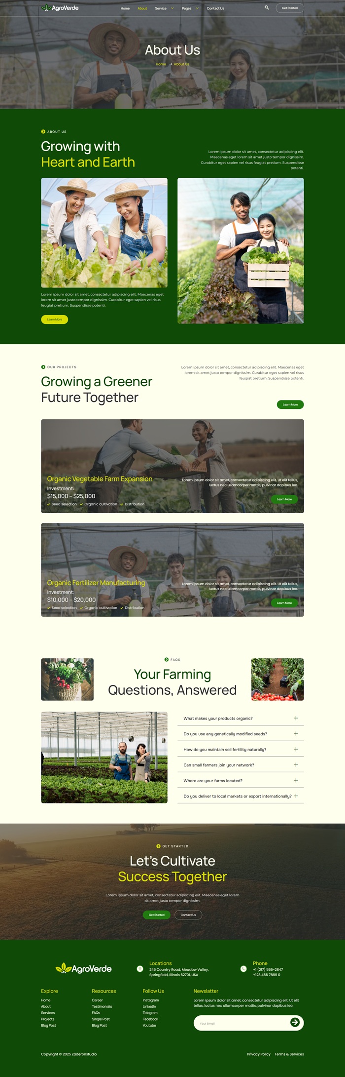 About Us — Agroverde - Agriculture & Organic Farming Elemenntor Elementor Template
