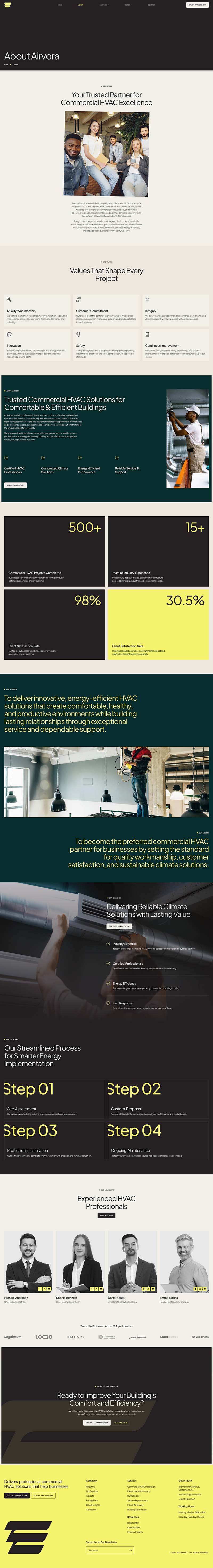 About — Airvora - Commercial HVAC Services Elementor Template