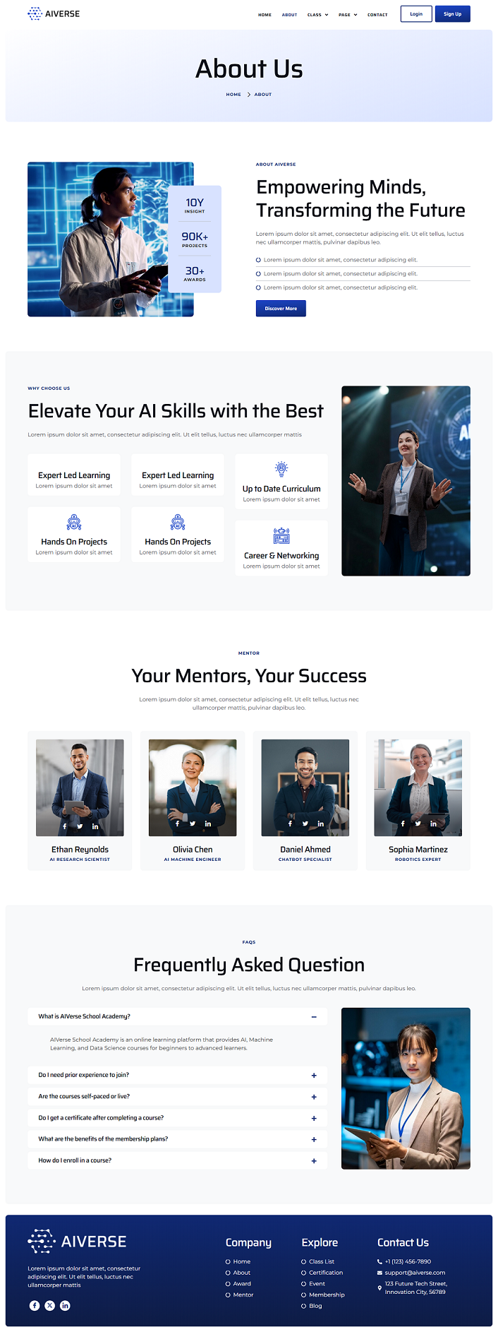 About — AIVerse - AI School Academy Elementor Template