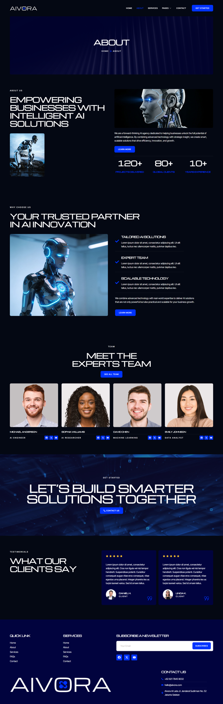 About — Aivora - AI Agency & AI Solutions Technology Elementor Template