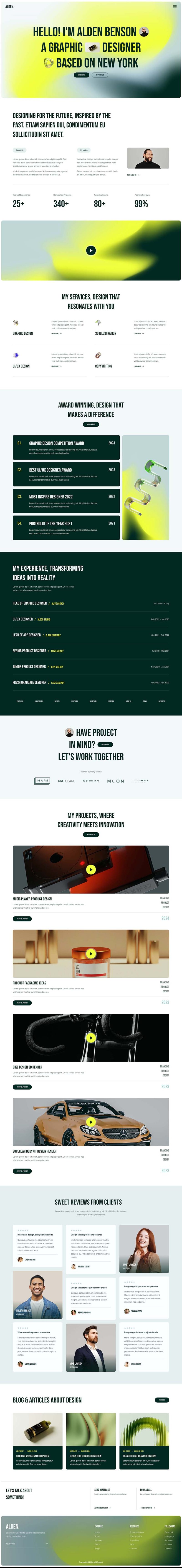 Home — Alden - Personal Creative Portfolio Elementor Template