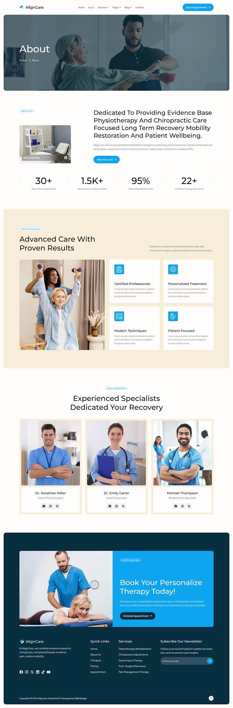 About — Aligncare - Physiotherapy & Chiropractic Elementor Template Ki Elementor Template
