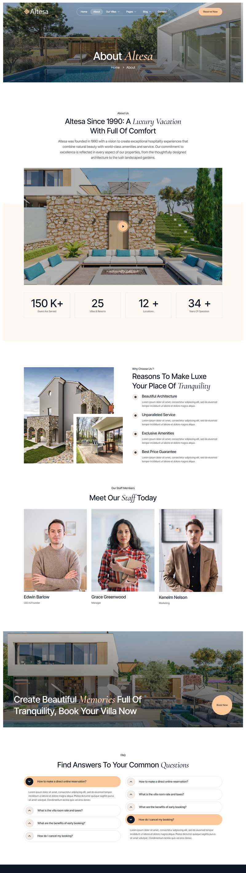 About — Altesa - Villa & Resort Elementor Template