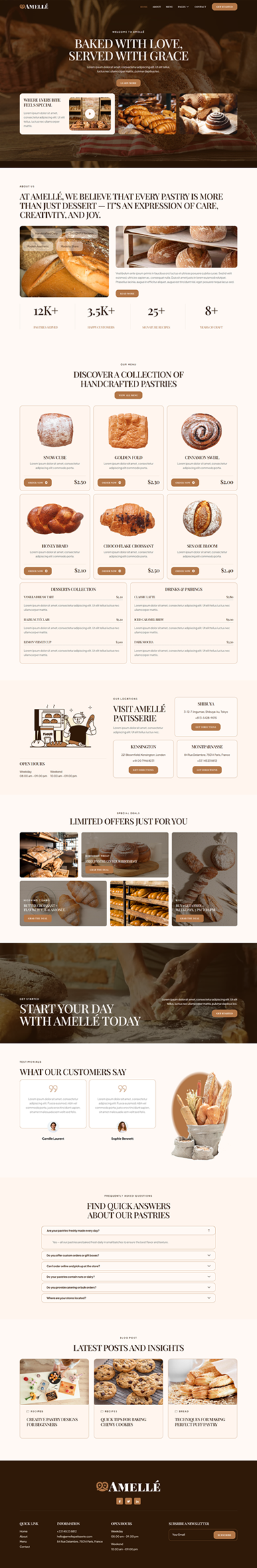 Home — Amelle - Bakery & Pastry Elementor Template