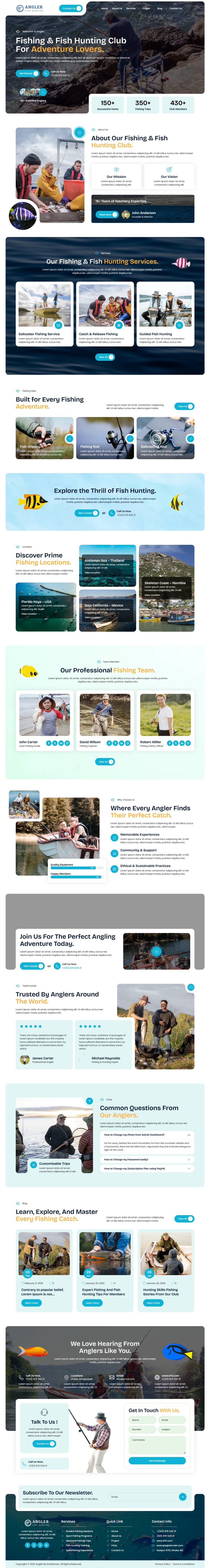 Home — Angler - Fishing & Fish Hunting Elementor Template