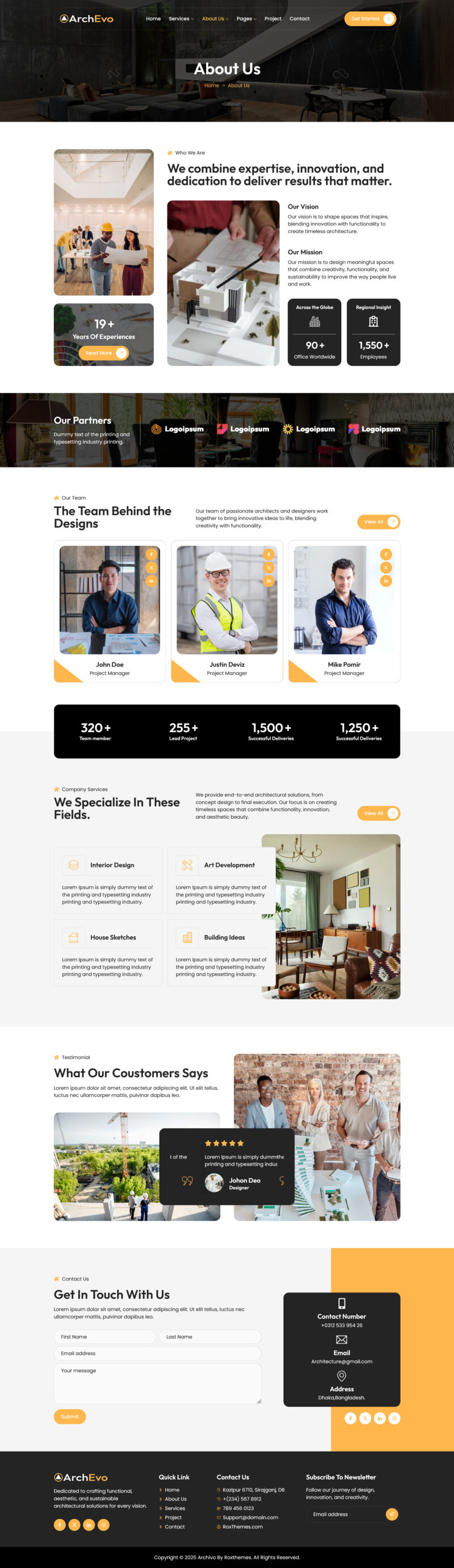 About Us — ArchEvo - Architecture & Interior Design Elementor Template