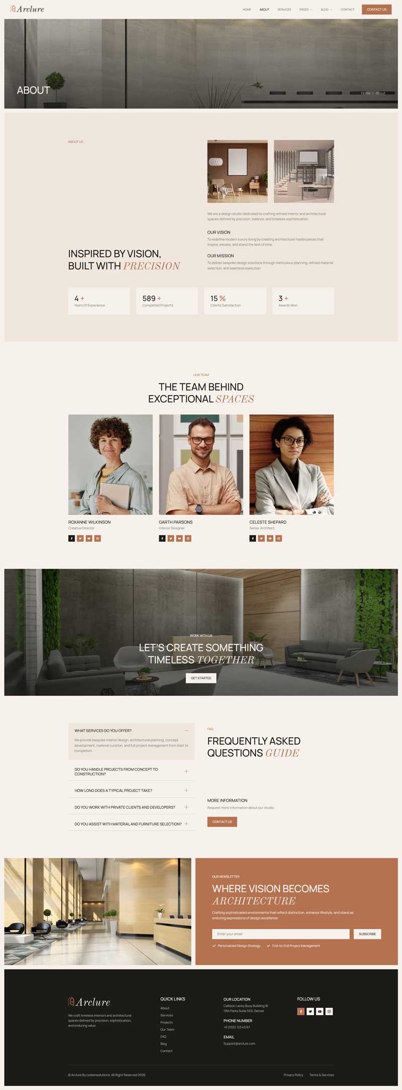 About — Arclure - Interior Design & Architecture Elementor Template