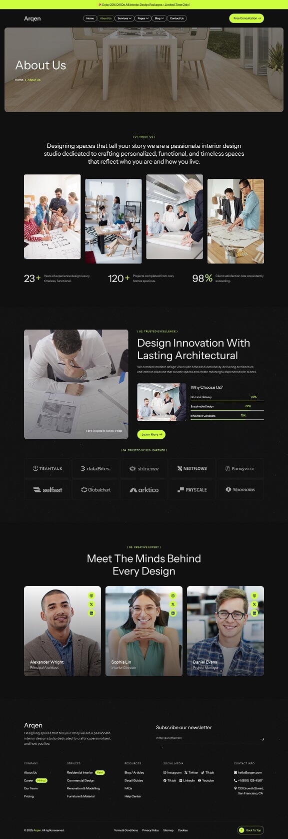 About Us — Arqen - Architecture & Interior Design Elementor Template