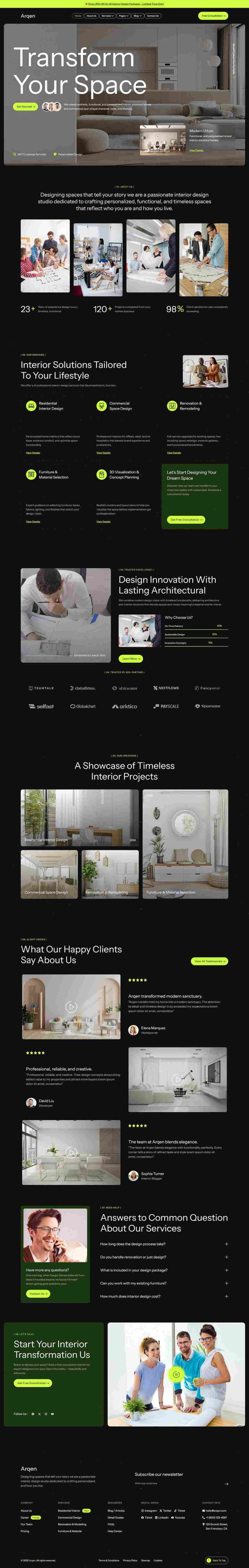 Home — Arqen - Architecture & Interior Design Elementor Template