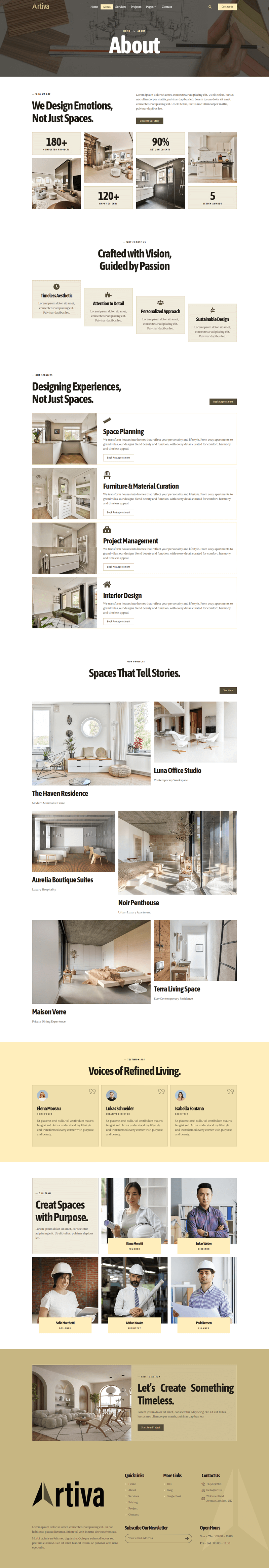 About — Artiva - Interior Design & Architecture Elementor Template