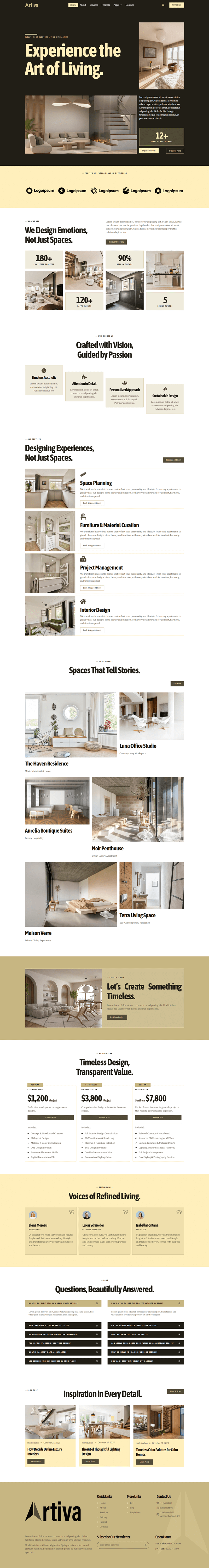 Home — Artiva - Interior Design & Architecture Elementor Template