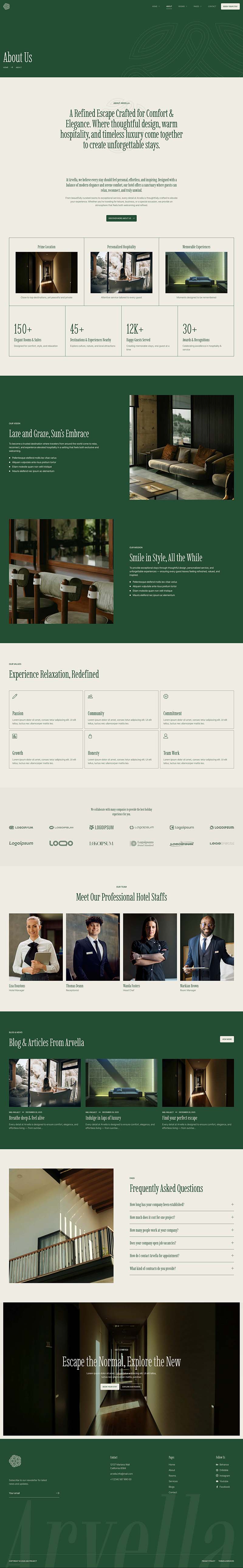 About — Arvella - Tropical Hotel & Resort Elementor Template