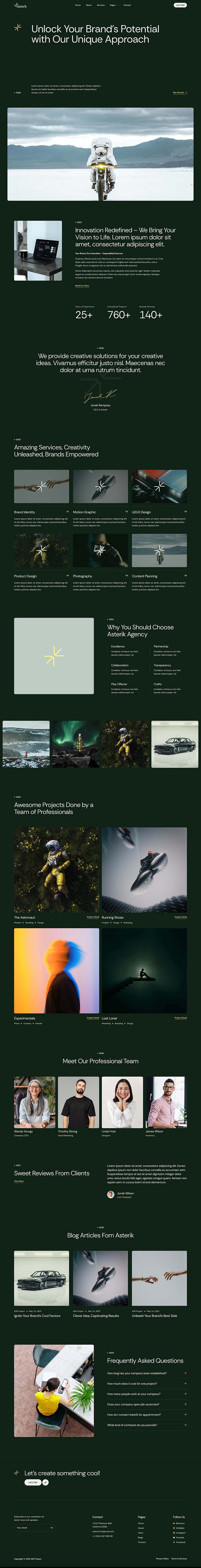 Home — Asterik - Creative & Digital Agency Elementor Template