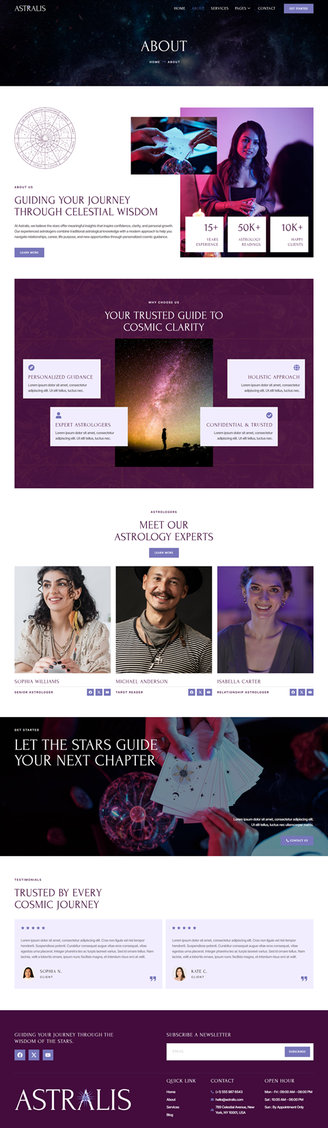About — Astralis - Modern Astrology & Horoscope Elementor Template