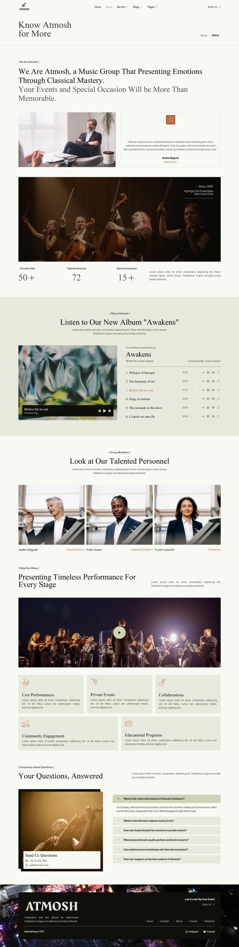 About — Atmosh - Classical Music & Orchestra Elementor Template