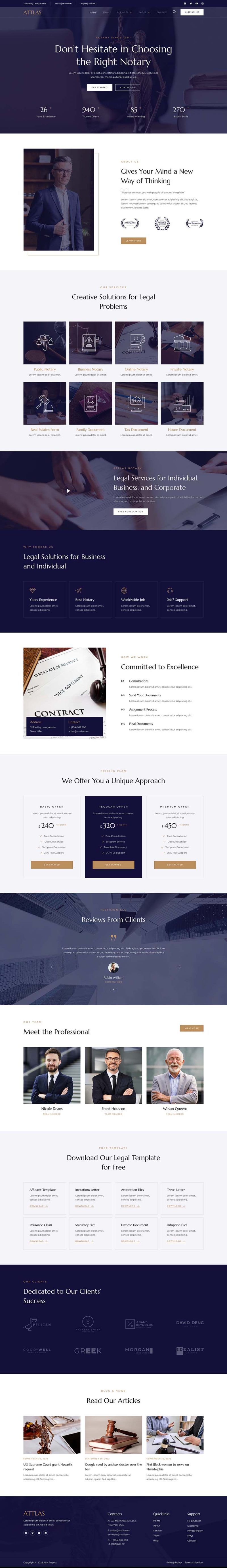 Home — Attlas - Notary Public & Legal Services Elementor Template