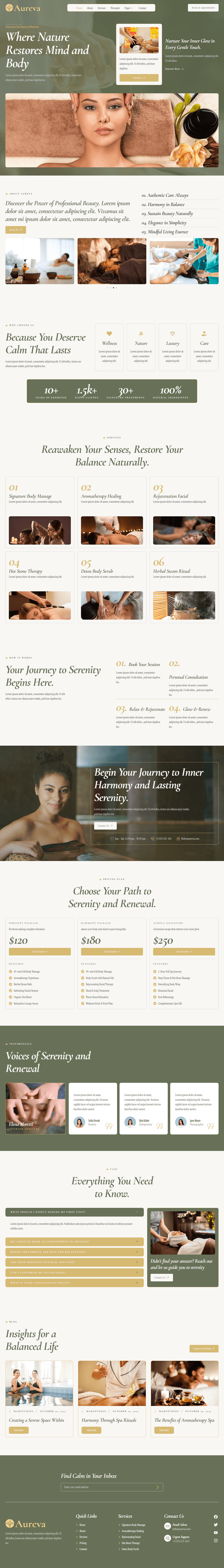 Home — Aureva - Beauty Spa & Wellness Elementor Template