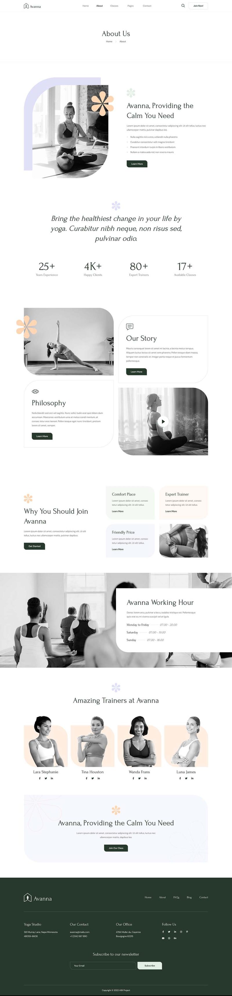 About — Avanna - Yoga, Meditation & Fitness Elementor Template