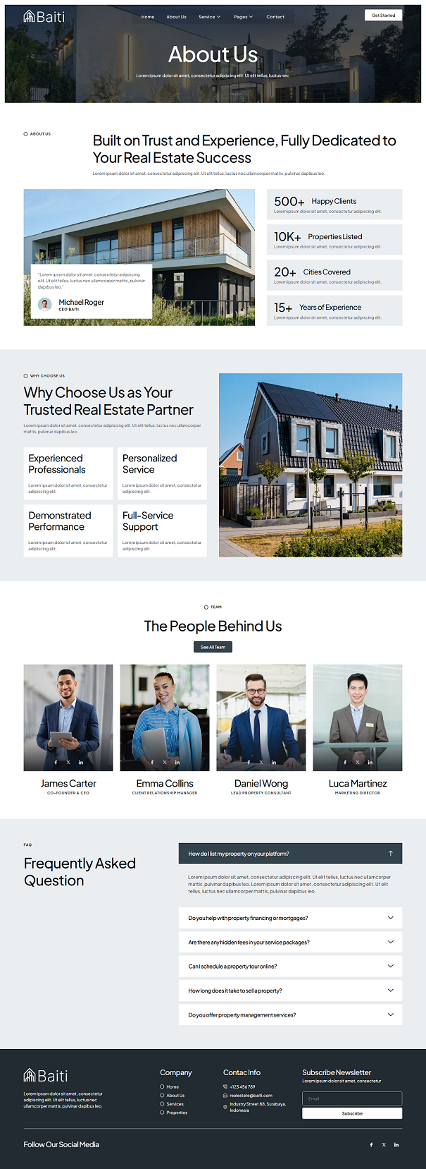 About Us — Baiti - Real Estate & Property Elementor Template