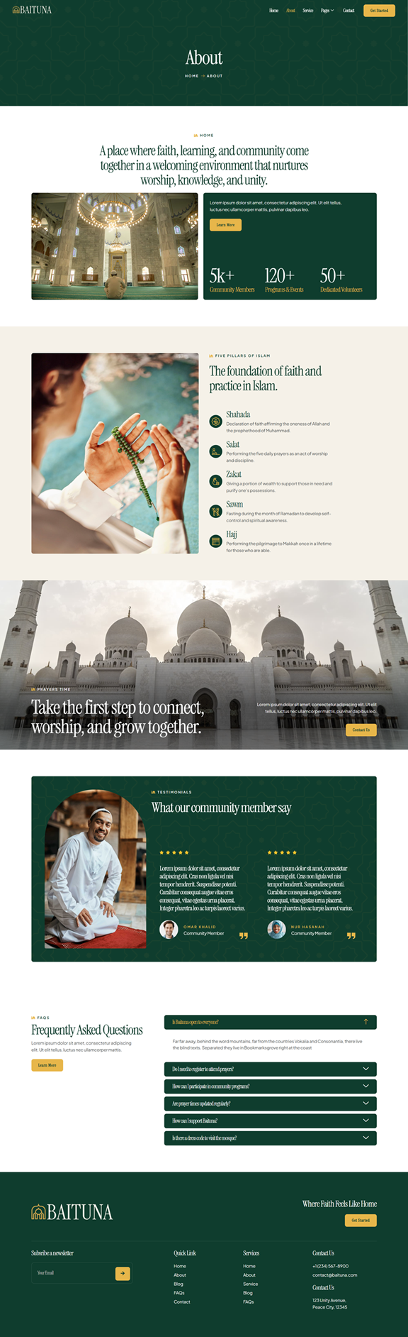 About — Baituna - Mosque & Islamic Center Elementor Template