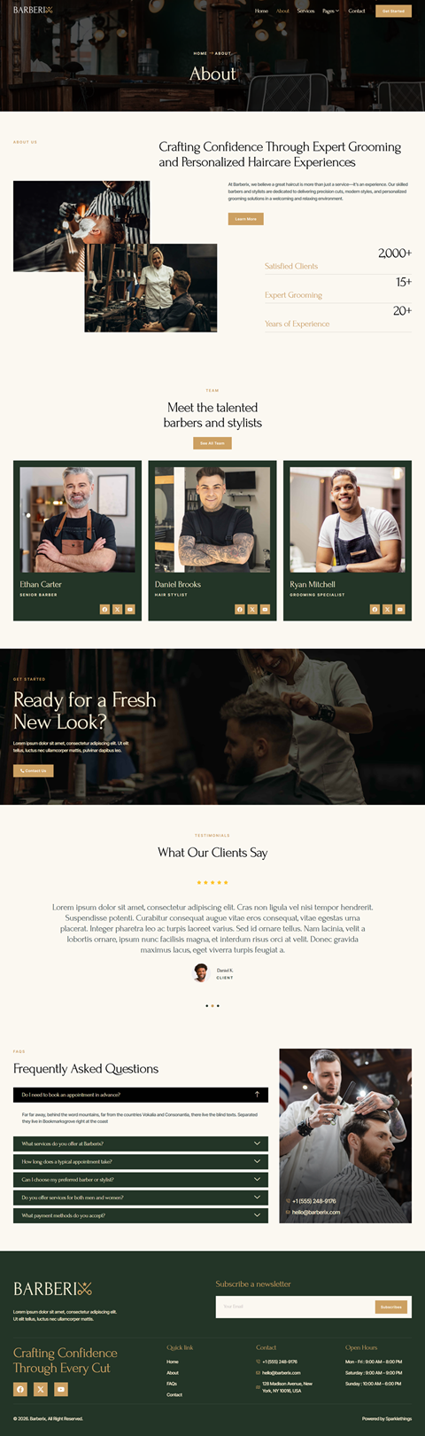 About — Barberix - Barbershop & Hair Salon Elementor Template