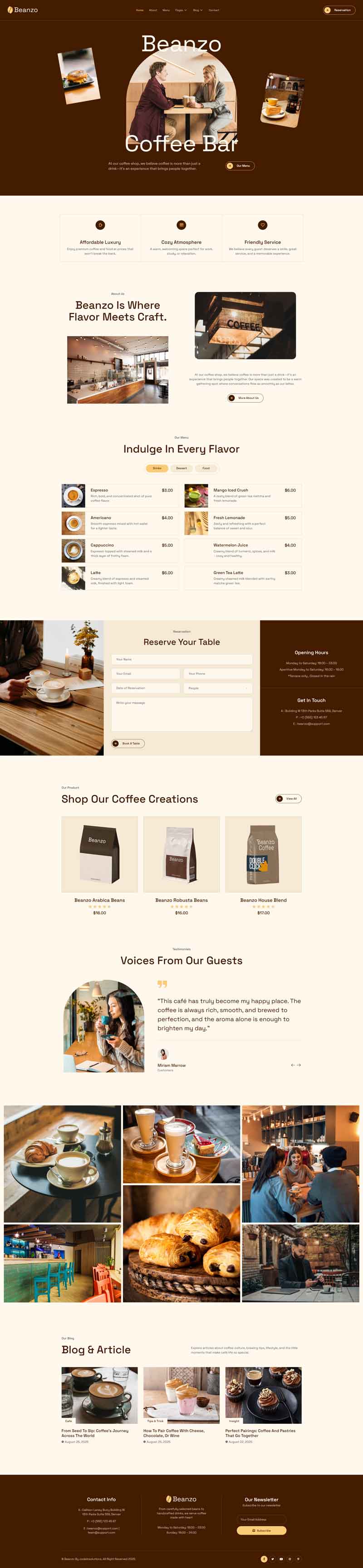 Home — Beanzo - Coffee Shop & Cafe Elementor Template