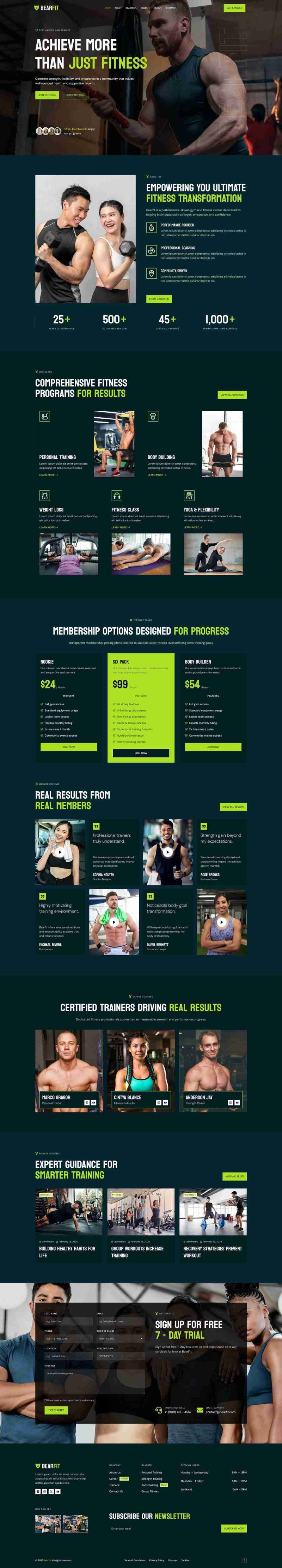 Home — Bearfit - Gym & Fitness Center Elementor Template