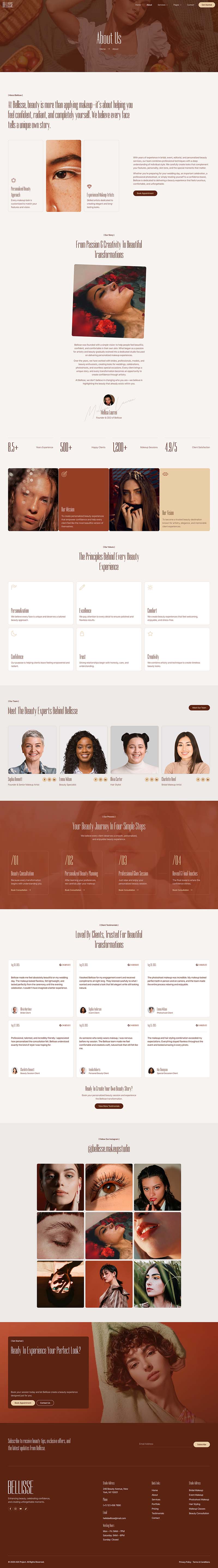 About — Bellisse - Makeup Artist & Beauty Studio Elementor Template