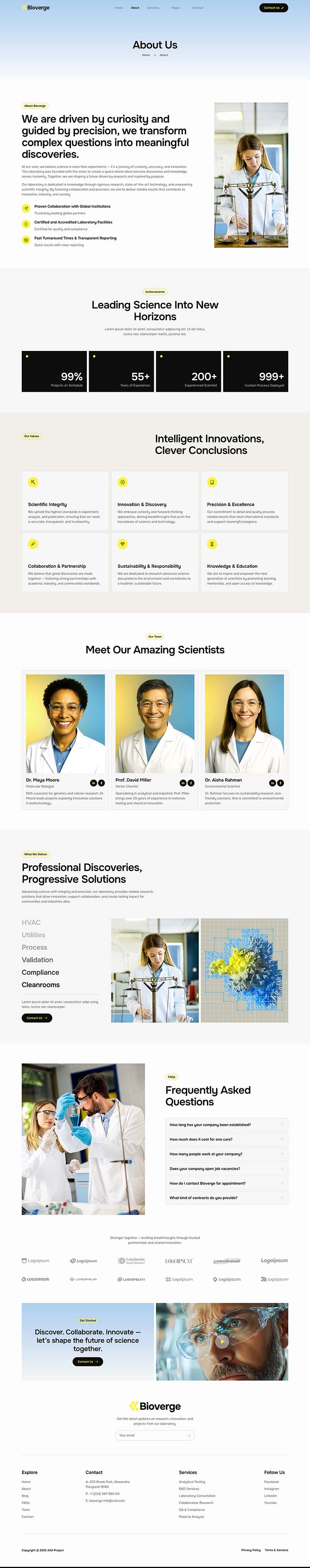About — Bioverge - Science Research & Laboratory Elementor Template