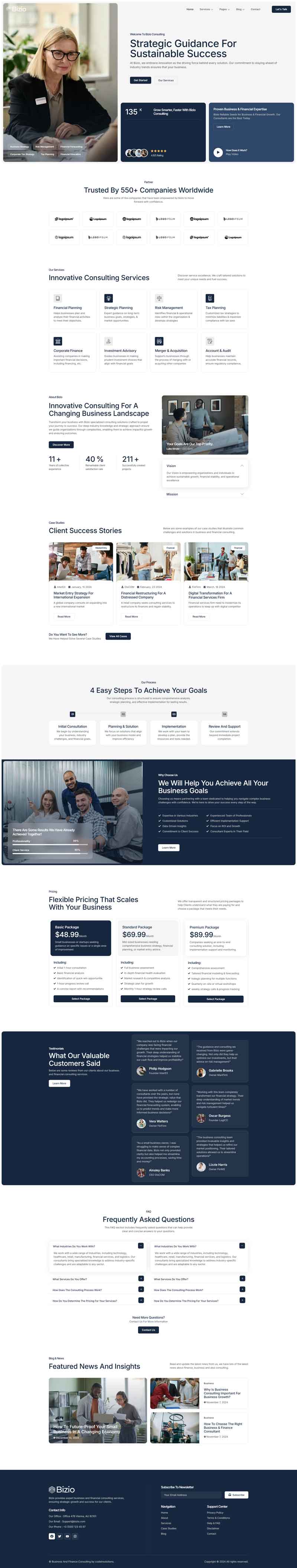Home — Bizio - Business and Finance Consulting Elementor Template