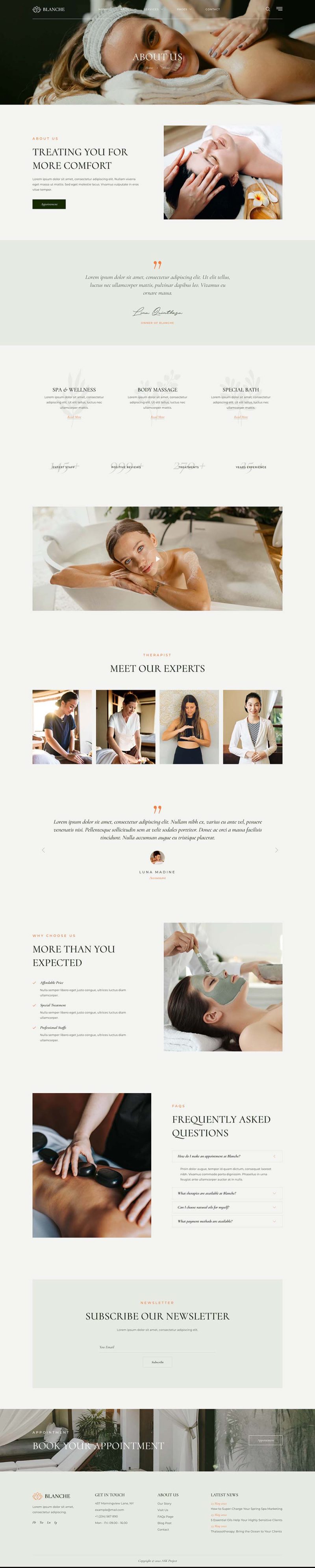 About — Blanche - Spa & Wellness Elementor Template