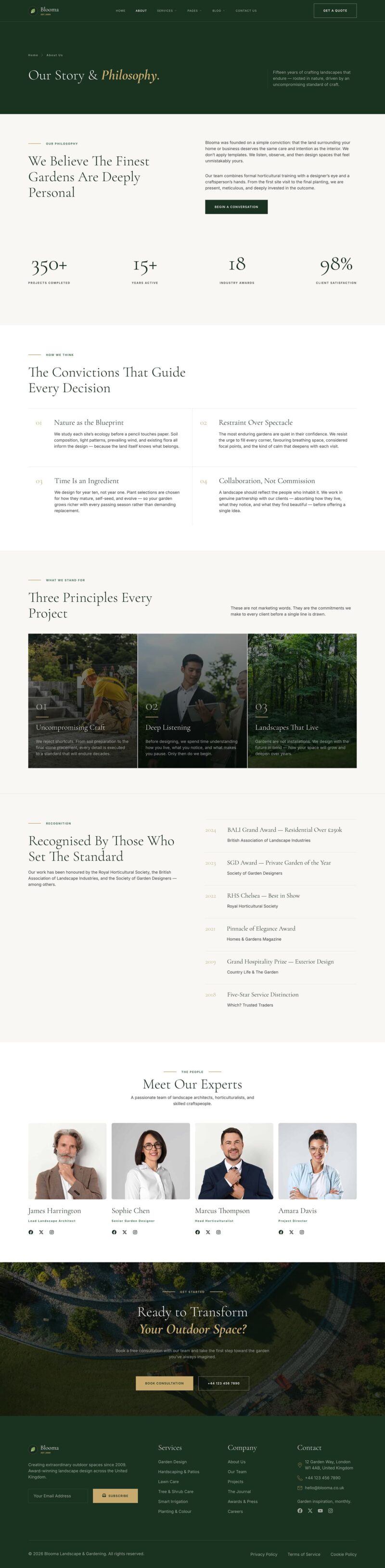 About Us — Blooma - Landscape & Gardening Elementor Template