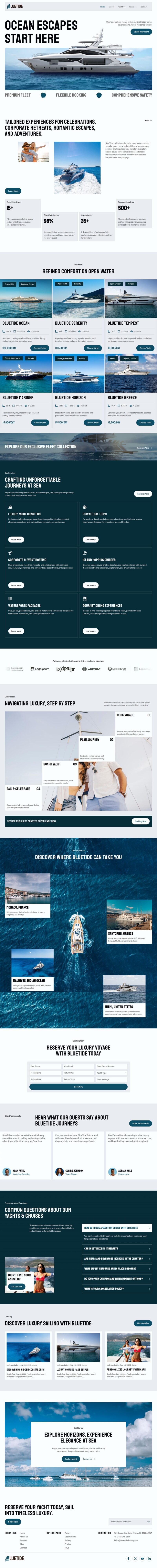 Home — Bluetide - Yacht Club & Boat Rental Elementor Template