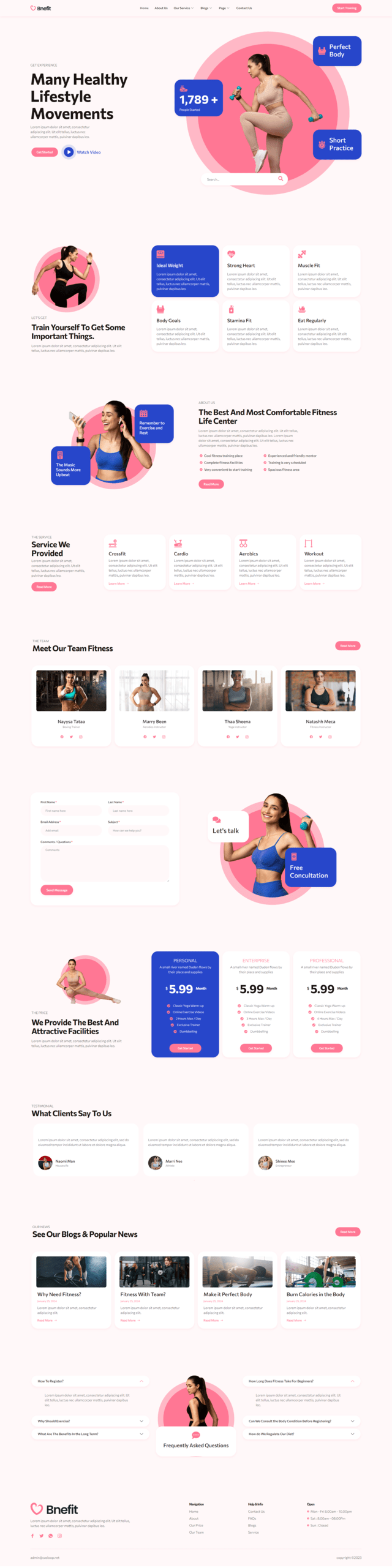 Home — Bnefit - Gym & Fitness Center Elementor Template