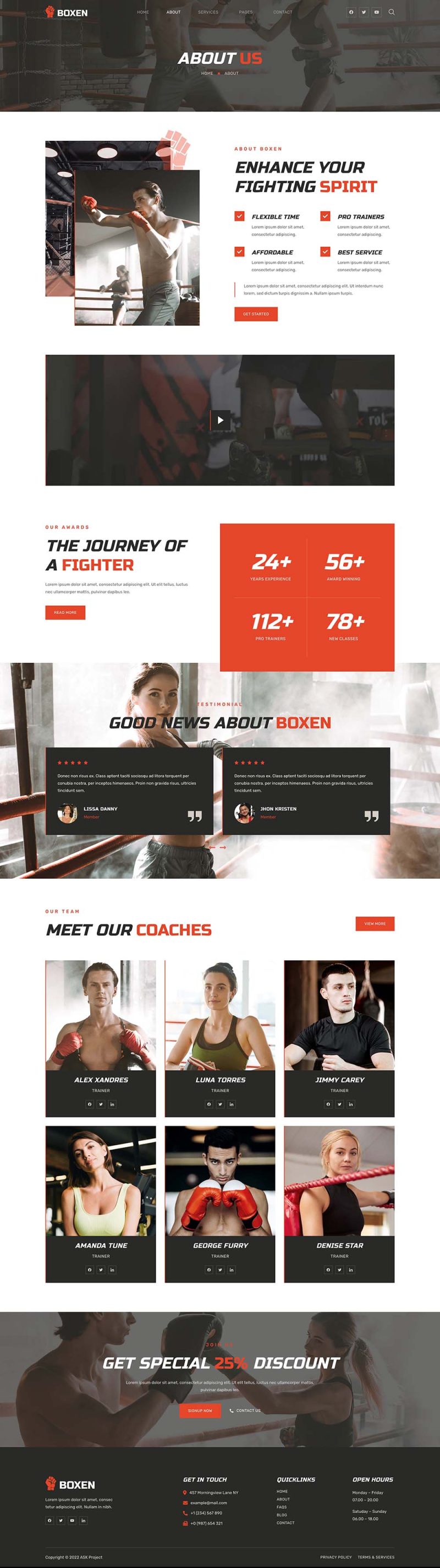 About — Boxen - Boxing School & Martial Arts Elementor Template