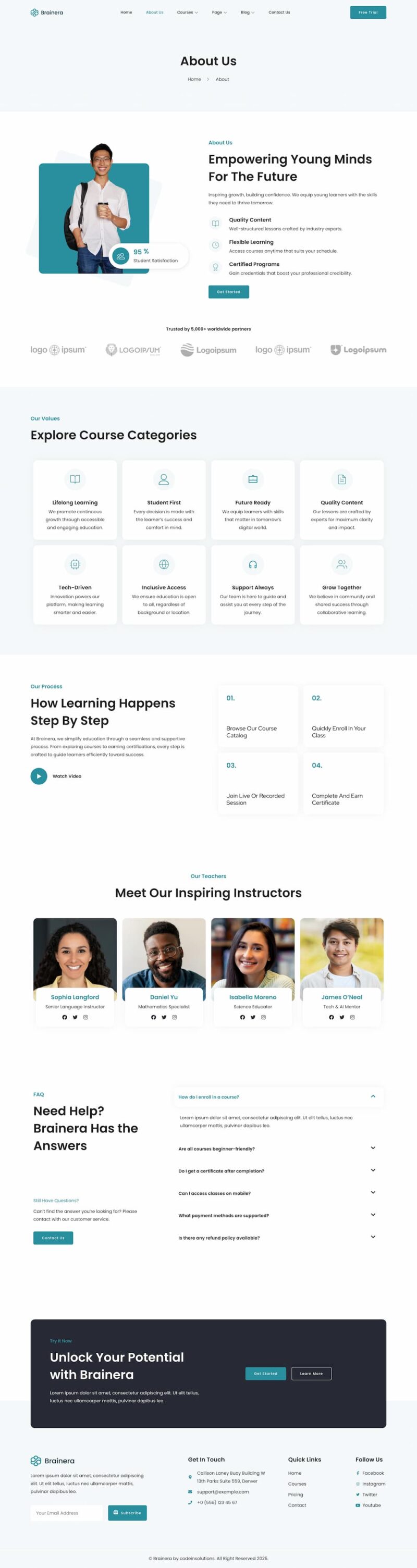 About Us — Brainera - Online Course & Education Elementor Template