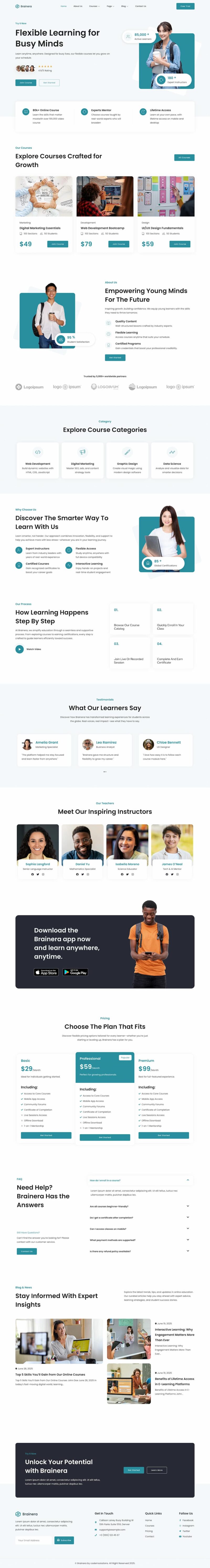 Home — Brainera - Online Course & Education Elementor Template