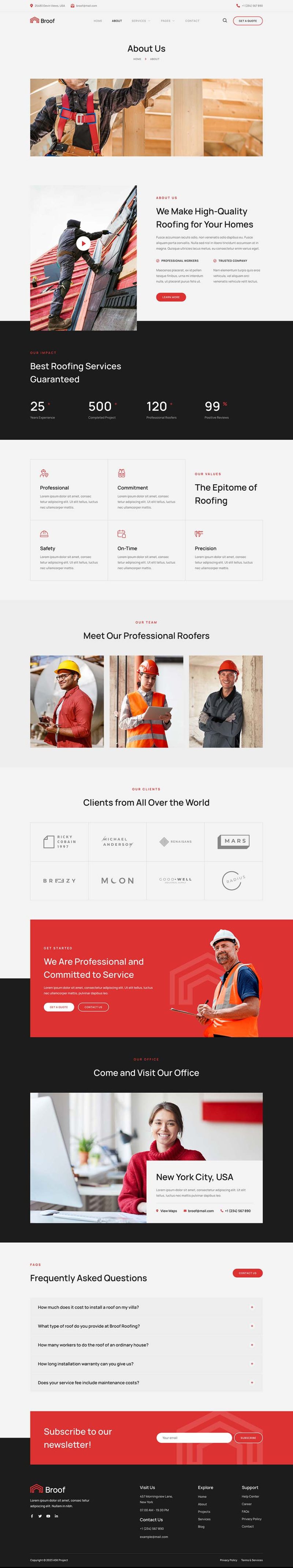 About — Broof - Roofing Services Elementor Template