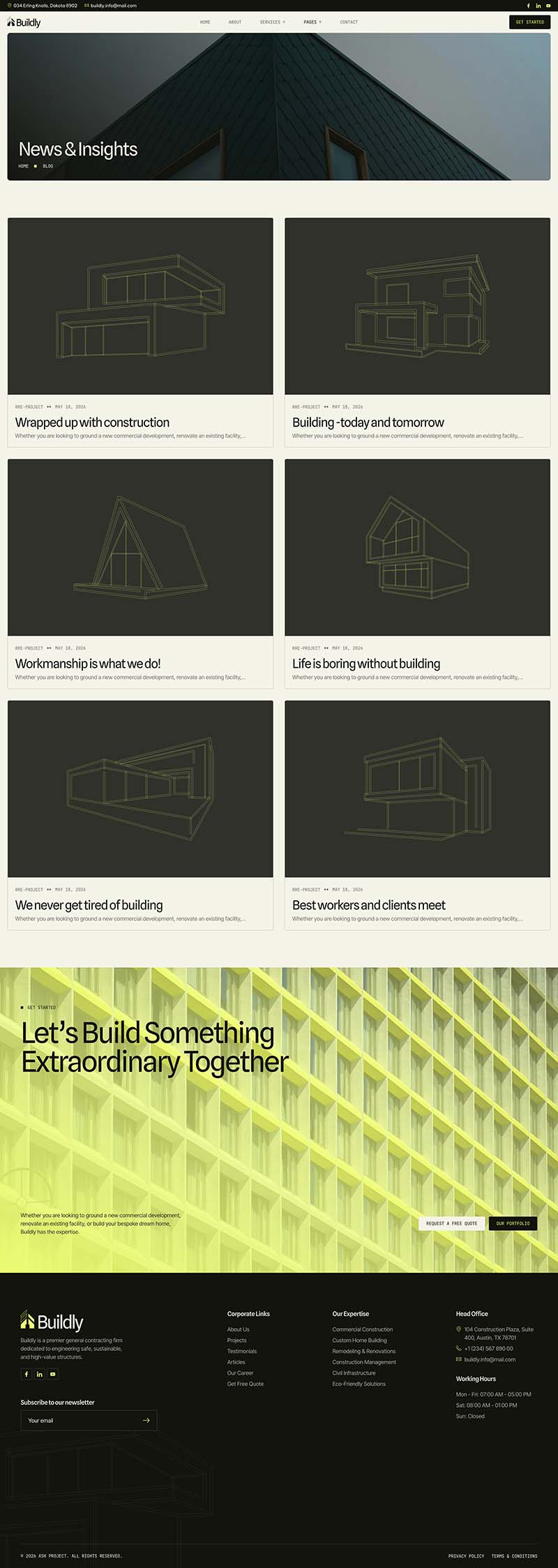 Blog — Buildly - Contractor & Construction Elementor Template