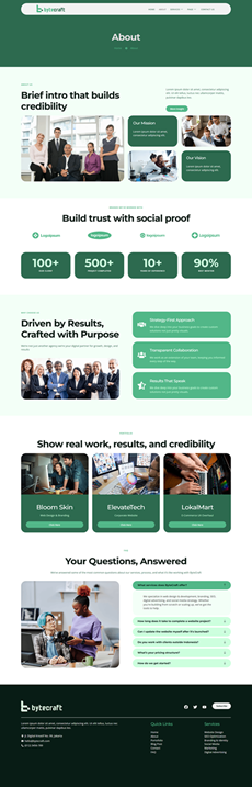 About — Bytecraft - Digital Agency Elementor Template